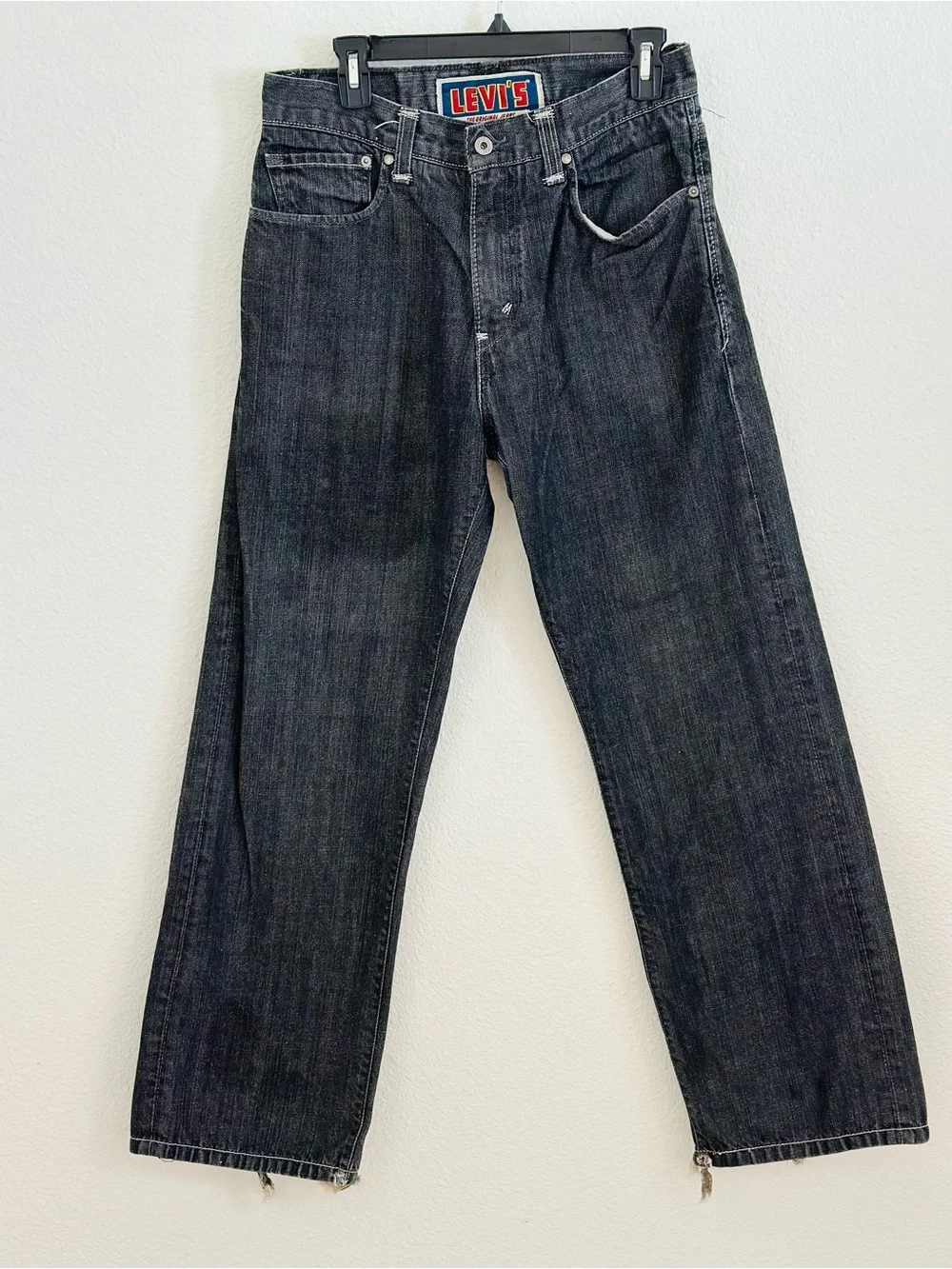 Levi's Men's 569 Loose Straight Jeans in Black Heather Size 31x32